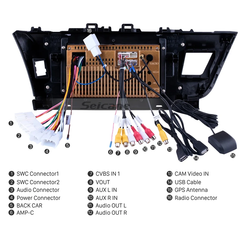 Best Seicane Car Navi 10.1" Android 8.1 HD 8-Core GPS Autoradio For Toyota Corolla RHD 2014 Multimedia Player Support RDS 3G WiFi 4