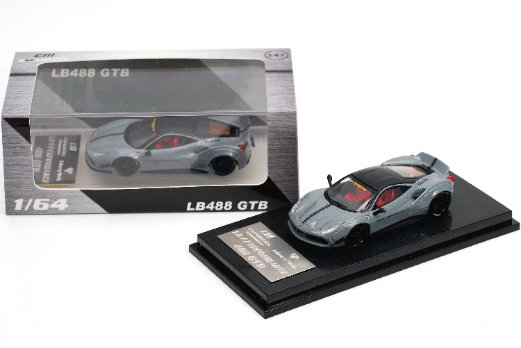 CM модель 1: 64 LB производительность 488 GTB серый литье под давлением модель автомобиля