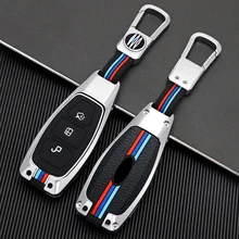 

Zinc alloy Key Protection Cover Case Holder Shell Car-Styling for Ford Fiesta for Focus C-MAX 2011 2012 2013-2018