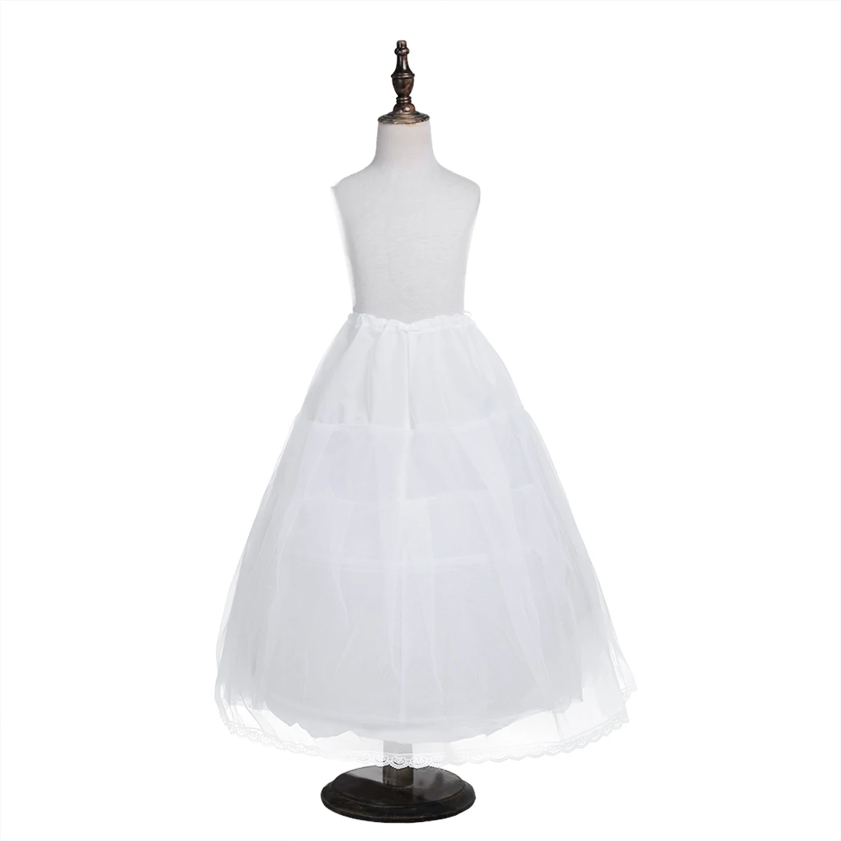 Kids Girls 2 Hoops Crinoline Slip Petticoat Wedding Flower Girl's Underskirt for Rockabilly Dresses Children's Ballet Skirt Tutu