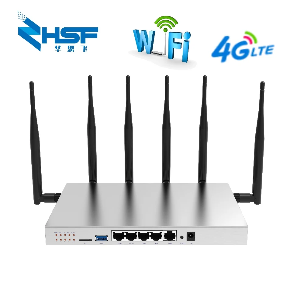 HUASIFEI CAT6 lte маршрутизатор 2 4G 5G двухдиапазонный MT7621 гигабитный порт 1200 Мбит/с
