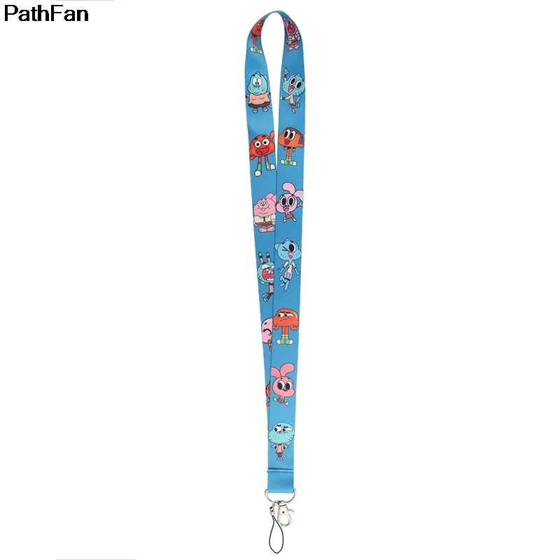 Patchfan удивительный мир Gumball мультфильм шеи шнурок для ключей очки держатель карты брелок для ключей телефон камера лямки A2370