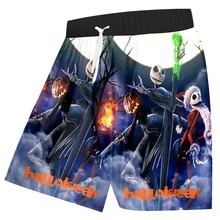 OGKB, модные мужские шорты в виде маски ужаса, 3D, забавная уличная одежда, мужские пляжные шорты в стиле ужасов на Хэллоуин, негабаритных размеров, 5XL