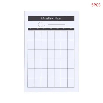 

5PCS Study Work Plan Paper Notepad Memo Pad To Do List Bookmark Stationery Kit M17F