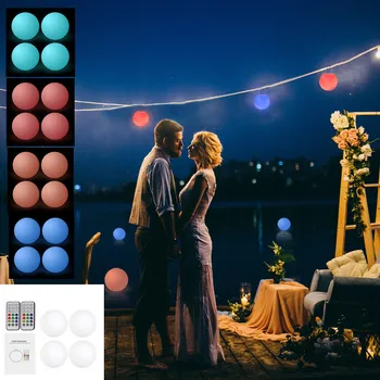 

Colorful Waterproof Outdoor Floating LED Float Light With Remote Pathway Illuminated Ball Table Lawn Lamp Garden Glowing Lights
