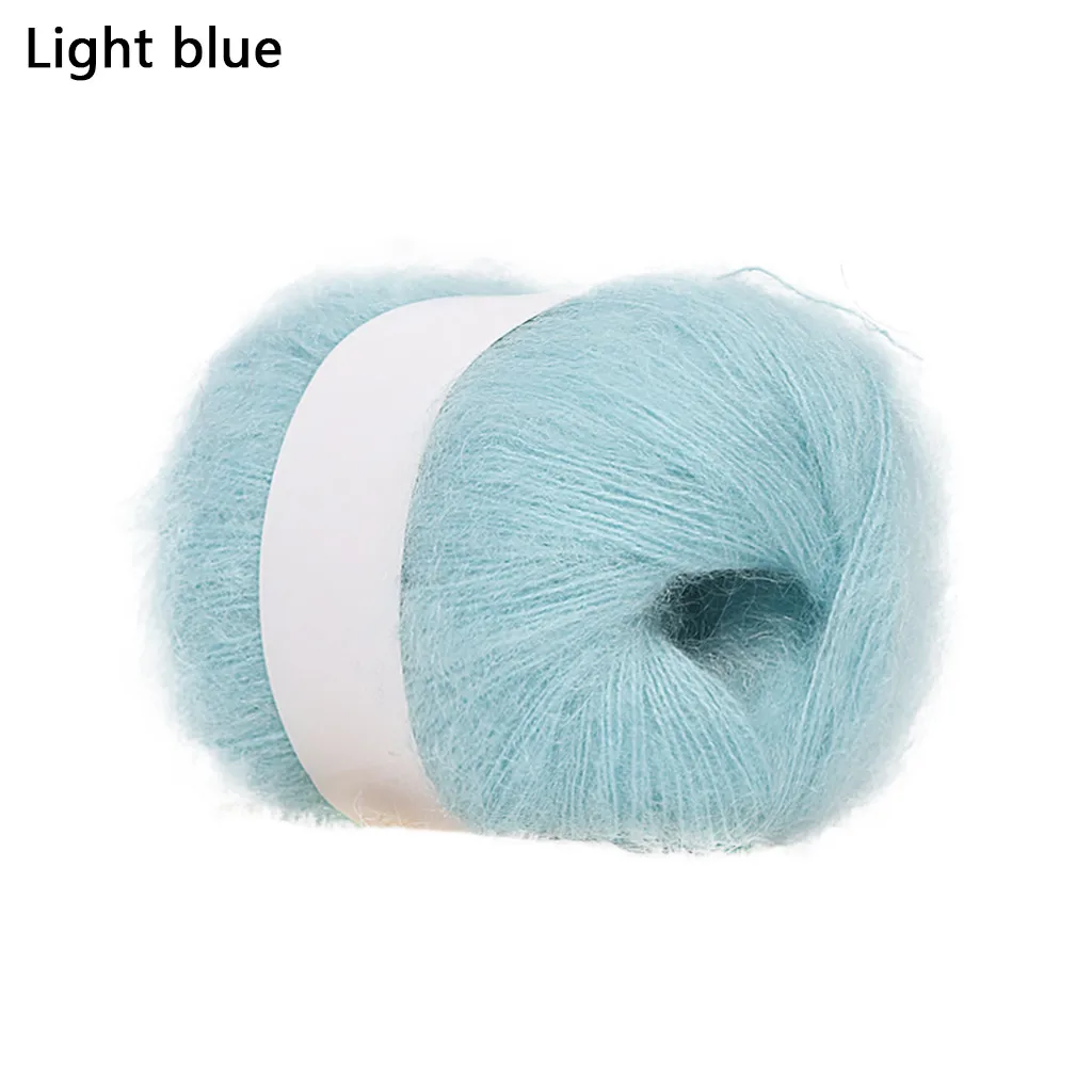 16 цветов шерстяная нить DIY тканая пряжа для ручного вязания вязаное одеяло пряжа крючком Бытовая теплая пряжа FN65 - Цвет: Light blue