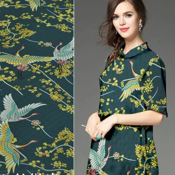 

130cm wide silk linen fabric 35mm printed linen silk fabric meter digital printing natural linen fabric wholesale linen cloth