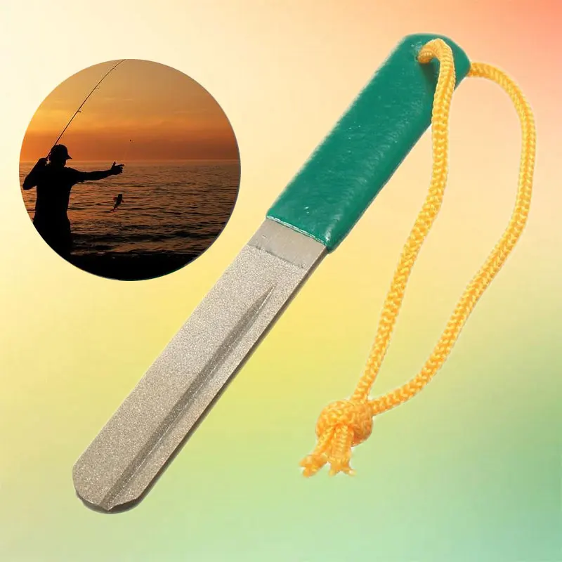 

Fishing Tool Hone Sporting Goods One Groove Fishhooks Tool New Sharpen Hook File Portable Knife Sharpener Diamond