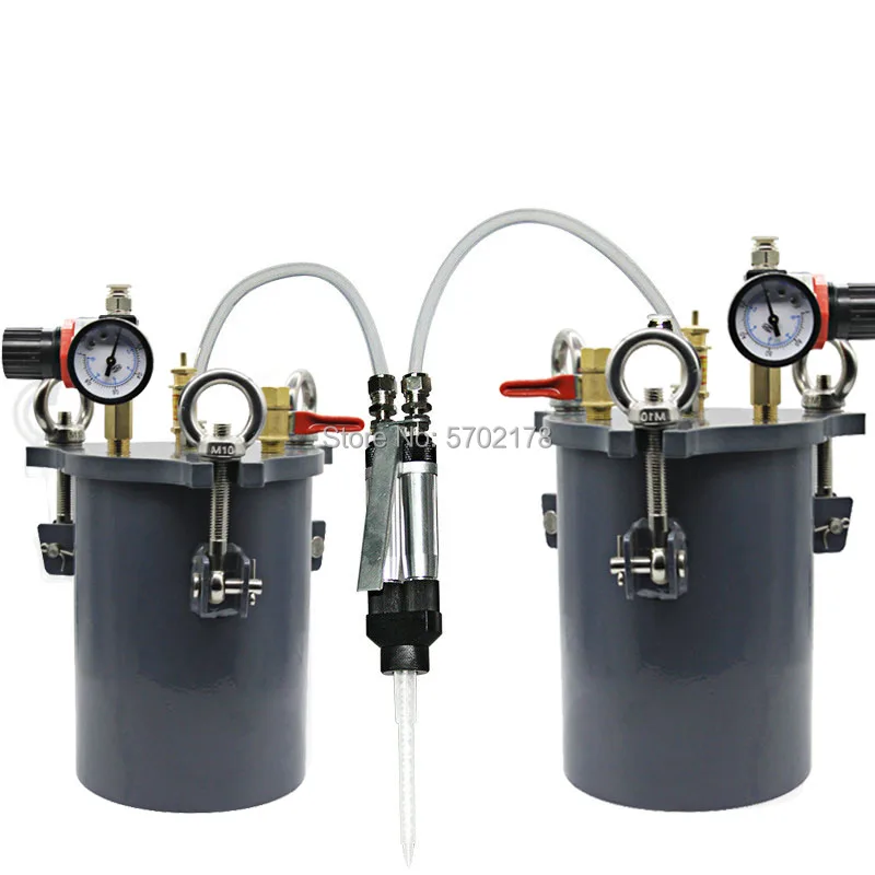 BY-10AB double liquid dispensing machinery industrial equipment ab mixed hemispherical dispensing with 2L pressure tanks afbeelding