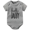 Hello Daddy Pregnancy Announcement Newborn Baby Bodysuits Cotton Baby Boys Girls Onesies Rompers Body Baby Outfits Clothes 4