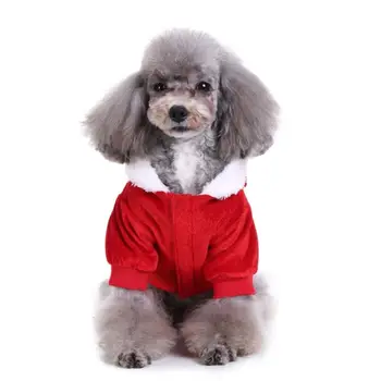 

Soft Warm Costume Pet Christmas Bear Style Dog Puppy Outfit with Hat Party Decor
