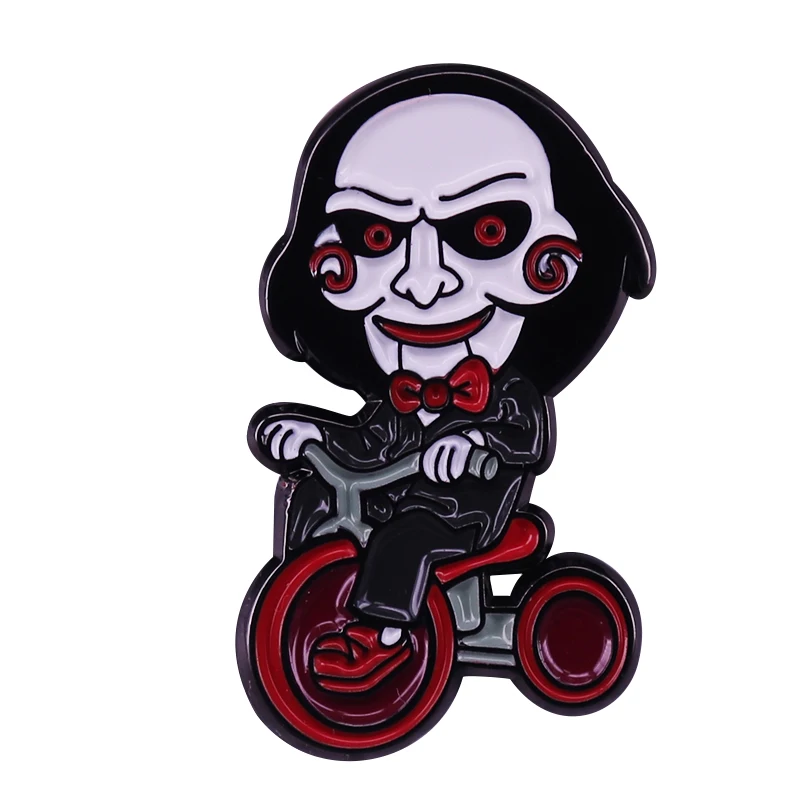 Jig Saw Billy Puppet Badge Saw Evil Horror Movie Fans Must Have Accessorio Di Halloween