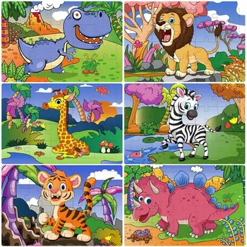 

TOYMYTOY 6PCS 20 Puzzles in 1 Kids Paper Puzzles Toys Animals Educational Puzzle Children Puzzles Learning Toys