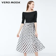 Vero Moda Новое поступление платье в горошек с вырезом лодочкой и рукавами 3/4 | 31837C537