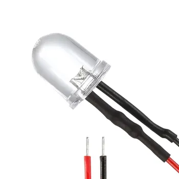 

uxcell Pre-Wired LED Light Round Top Bulb Lamp for DIY Red 10mm