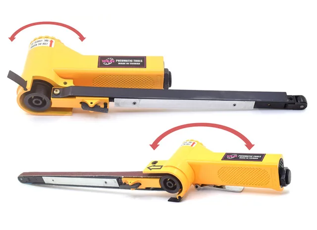 

Air Mini Belt Sander Pneumatic Belt Grinder Folding 12" Inch Extended Grinding Tool for Woodworking Metal Polishing Spot Welds