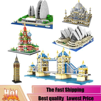 

Architecture mini block set Landmarks Taj Mahal Palace Model Building Blocks Children Toys Educational 3D Bricks Kids Gifts