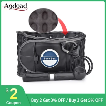 

Agdoad 3 Colors Inflatable Lumbar Support Belt Adjutable Decompression Waist Support Brace Lower Back Pain Belt Dropshipping