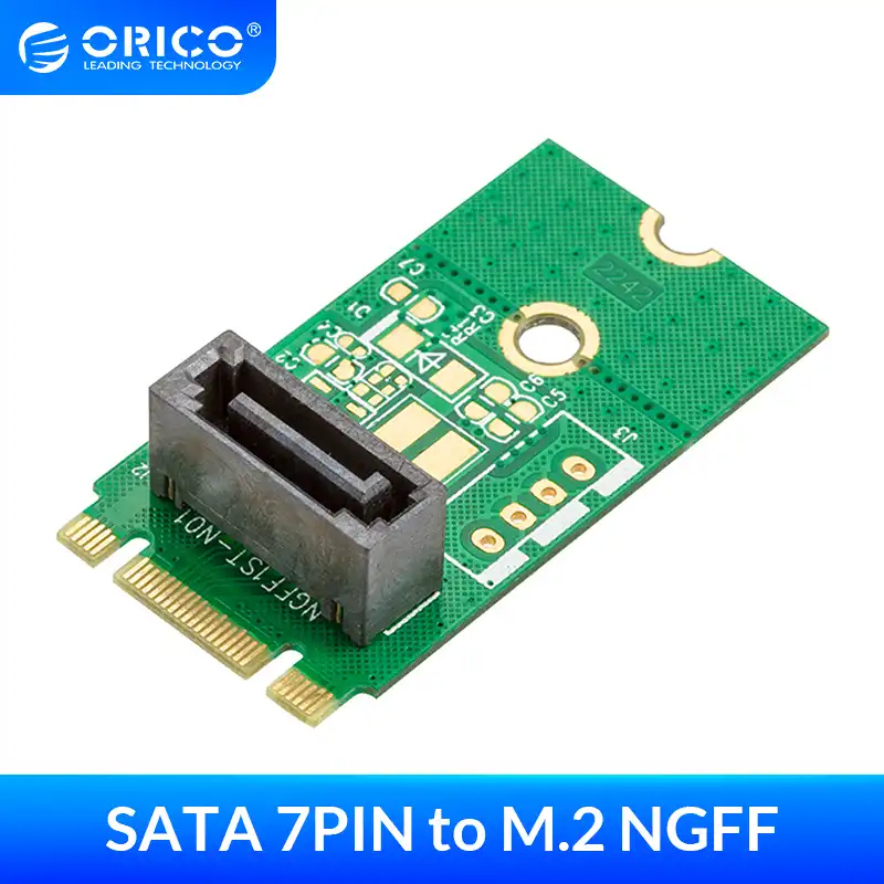 Suchinm M.2 NGFF to SATA Converter M.2 NGFF to SATA 7 Pin Riser Card M.2 NGFF Adapter Converter Up to 6.0GB//s for PC Laptop