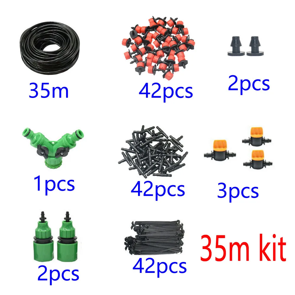 Details about   5-60M 1/4'' Automatic Micro Drip Irrigation System Garden 8 Hole Spray Self Kit 