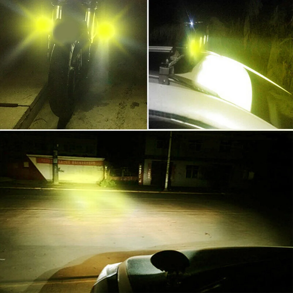 2x Янтарный автомобильный рабочий светильник, лампа для вождения, противотуманная лампа, бар, внедорожный прожектор, точечный луч, набор