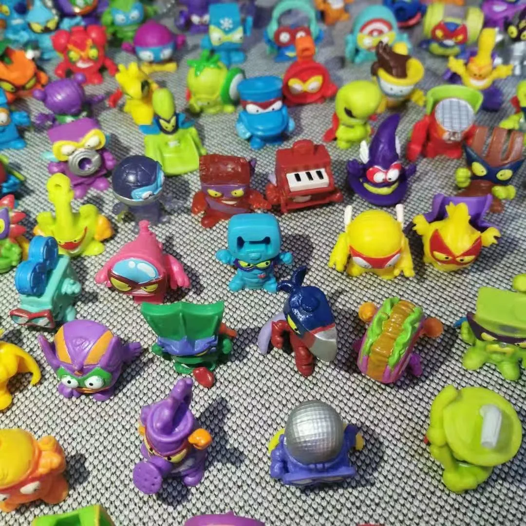 10 unids/lote Super Zings Anime basura muñecas figuras de acción 3CM modelo de juguete niños jugando Superzings basura Mini muñeca de regalo de Navidad