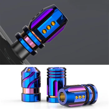 

2Pcs/Set Universal Colorful Car Valve Caps Metallic Bullet Wheel Caps Dustproof Rustproof Hub Caps For Tire Car Exterior Parts