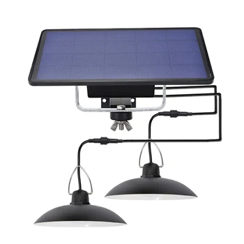 

Double Head Solar LED Pendant Light Outdoor Indoor Solar Lamp With Line Warm White/White Lighting For Camping Home Garden Yard