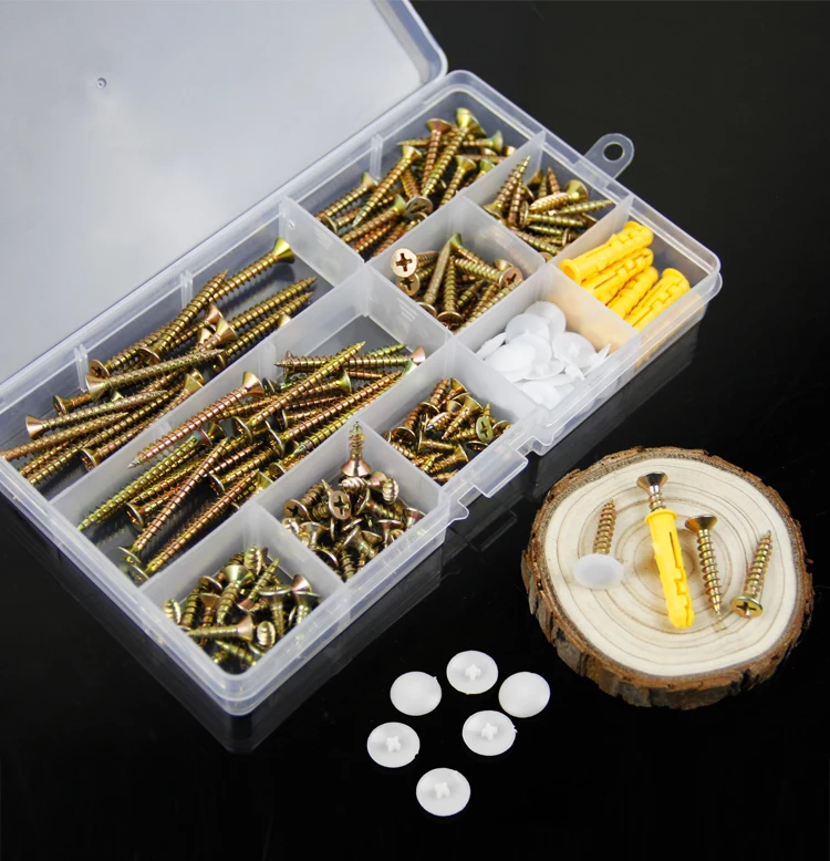 

200pcs/set M4 Socket Screw Bolt Nut Flat head screws Screws Nuts Assortment Kit Fastener Hardware Wood screw
