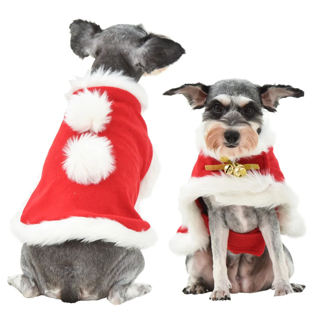 

Pet Cat Dog Christmas Cape Winter Warm Clothing Dress Thicken Clothes Merry Christmas Natal New Year Decorations