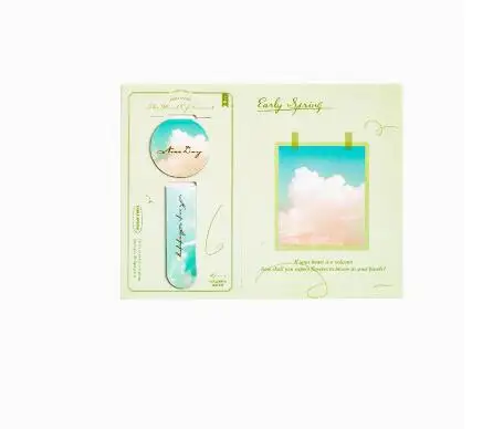 1set Magnetic Bookmarks Magnet Book Mark Landscape Clouds Simple Paper Book Clip Magnetic Material Bookmark School Supplies D