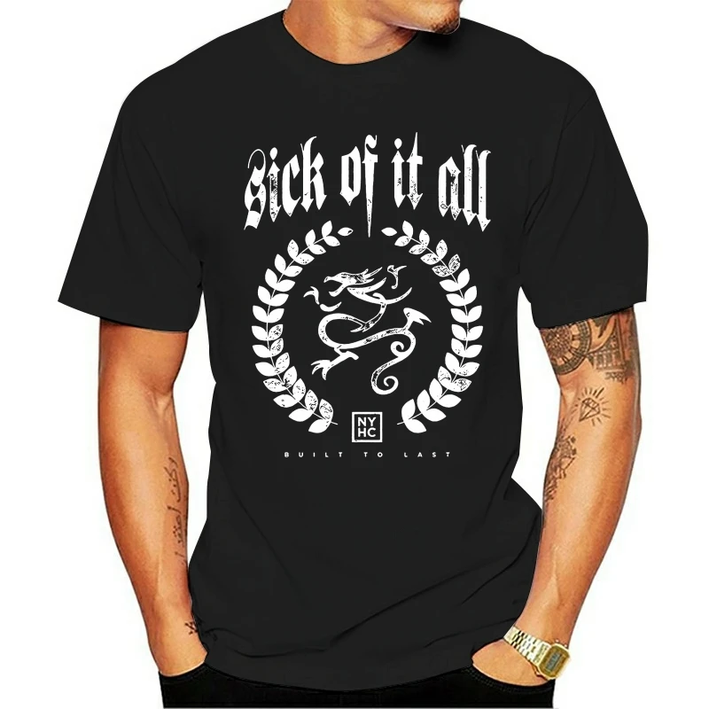 

Sick of It All Built To Last T-Shirt Men and Women NYHC Hardcore Punk Tee big Size S-XXXL