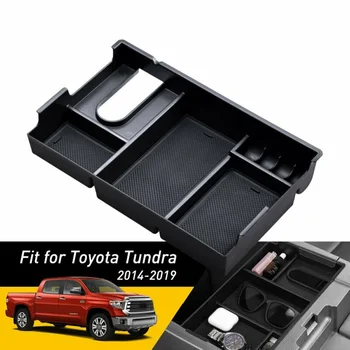 

1PC ABS plastic Car Center Console Tray Box Organizer Accessories For Toyota Tundra 2014-2019 US car styling accessory
