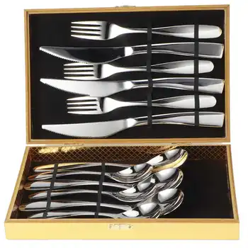 

EECOO 304 Stainless Steel Diningware Sets Knives Forks Spoons Kit Cutlery Set For Kitchen Hotel Restaurant Western Tableware