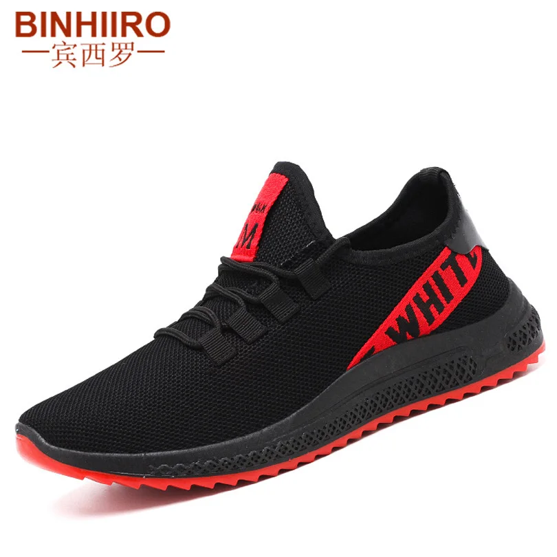 

Men's Breathable Sneakers Lace-UP No-slip Casual Vulcanize Shoes Air Mesh Wear-resistant Walking Sneakers Running shoes ES001
