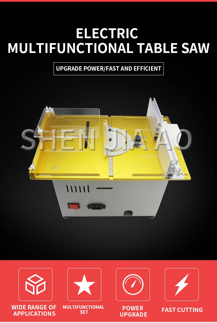 220V Multifunctional Table Saw Mini Diy Woodworking Jade Cutting Machine 300W Mi