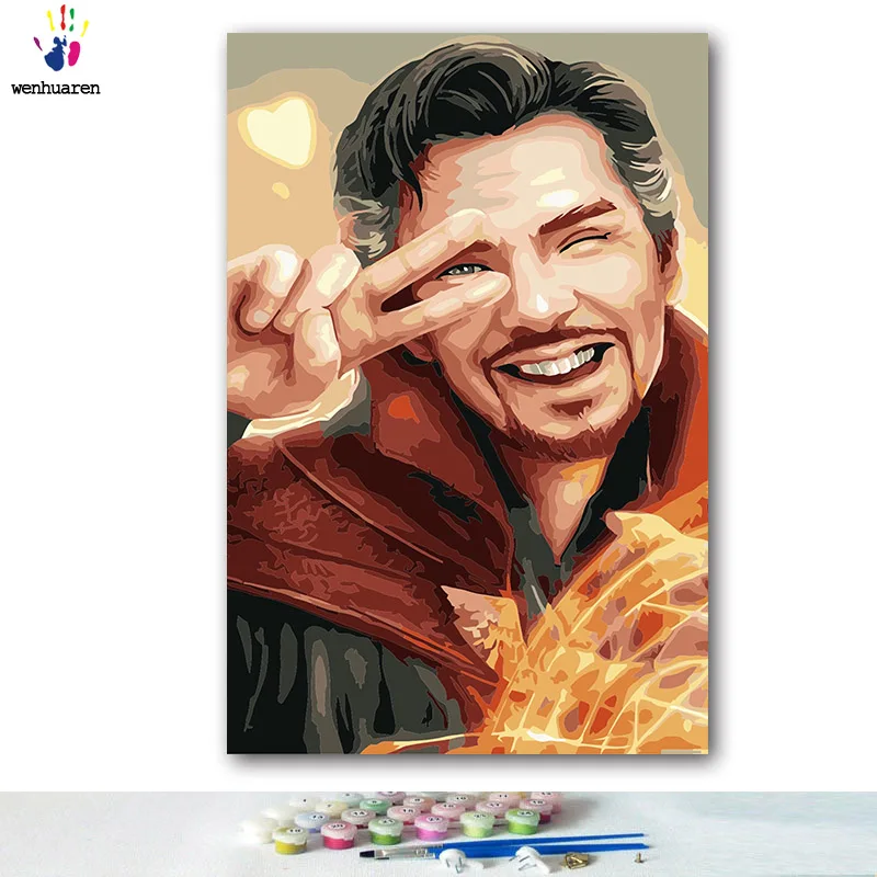 DIY colorings pictures painting by numbers with colors Spiderman flash picture Batman drawing paint by numbers framed Super hero - Цвет: 8679