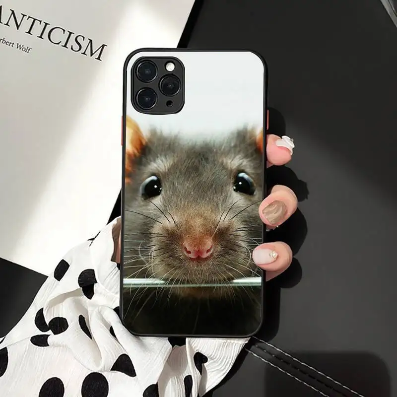 TOPLBPCS Cute Mouse Rat Art Phone Case for iPhone 11 12 13 mini pro XS MAX 8 7 6 6S Plus X 5S SE 2020 XR case cool iphone 11 Pro Max cases