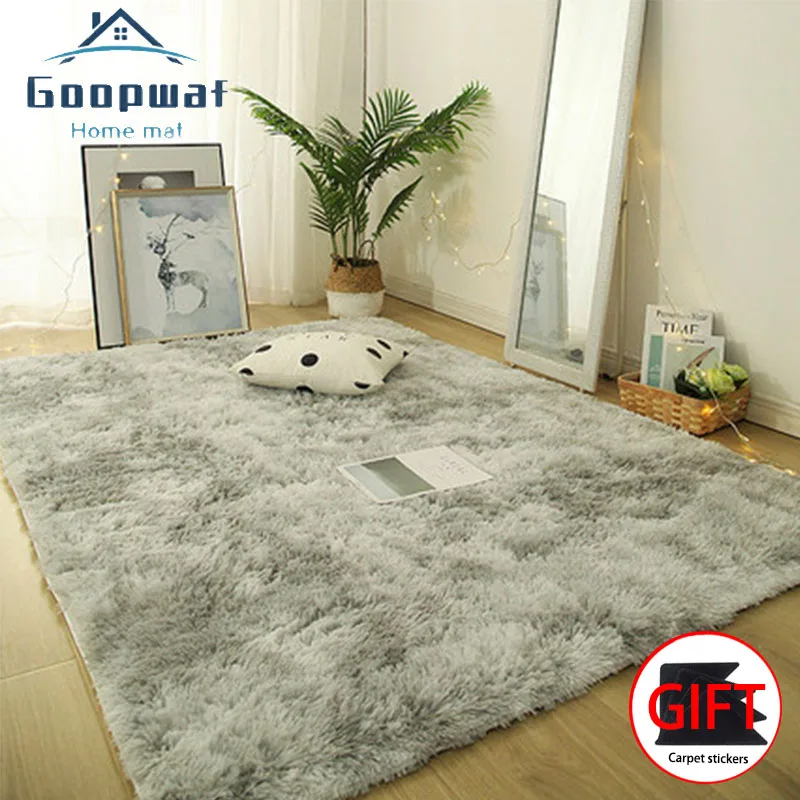 Скандинавский простой пушистый мягкий ковер для дома утолщенный прямоугольный