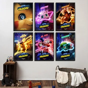 

Detective Pikachu Hot New Movie Canvas Painting Posters And Prints Pictures On The Wall Classic Decorative Home Decor Quadro