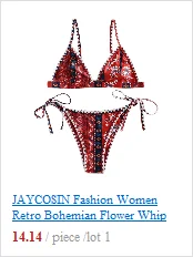 JAYCOSIN 2020 New Sexy girls Bikini Push-up Print Swimwear Women Push-up Bra Bikini Set Swimsuit Beach Bathing Swimwear 13#10 