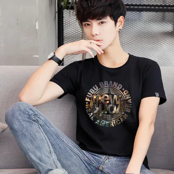 

Summer new women's street letter characters print loose short-sleeved T-shirt 48.13