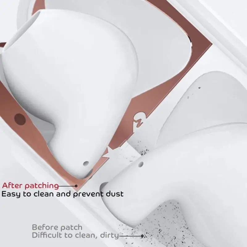 Универсальное металлическое покрытие пылезащитная наклейка для Airpods крышка