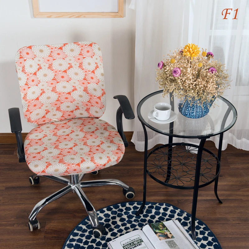 

Printed Pattern Split Computer Office Lift Chair Cover Knit Elastic Cloth Chair Cover High Elastic Family Chair Cover