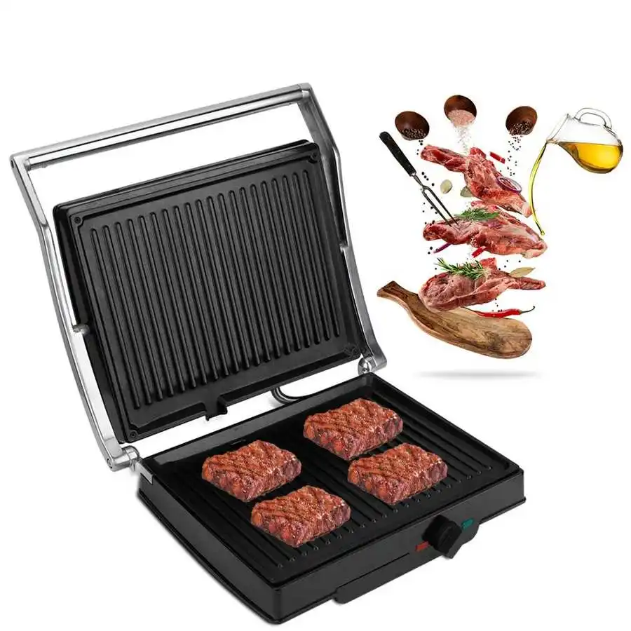 

Electric BBQ Grill 1800W Nonstick Barbecue Machine Grilled Meat Pan Steak Making Machine EU Plug
