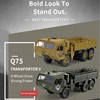 Simulation Military Electric RC Truck Model 1:16 2.4G 6WD 500G Load Driving Remote Control Military Truck 6x6 Off Road Trucks 3