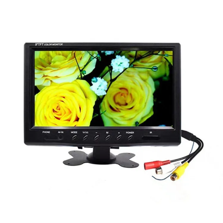 

9-Inch High-definition on Board Monitor Car Mounted Rear View LCD Screen Double Video Input Reversing Priority