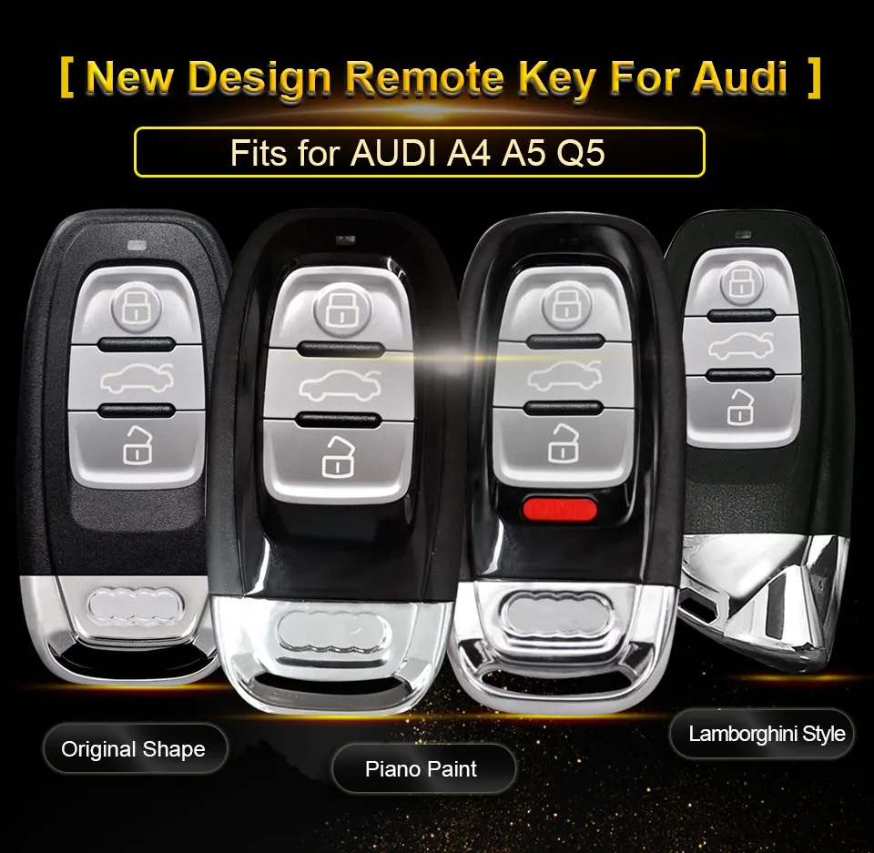 3 Buttons Smart Remote Car Key Fob For Audi A4 A5 Q5 Without Keyless 8T0959754C 8K0959754G 8T0959754D 8T0959754J 8K0959754H