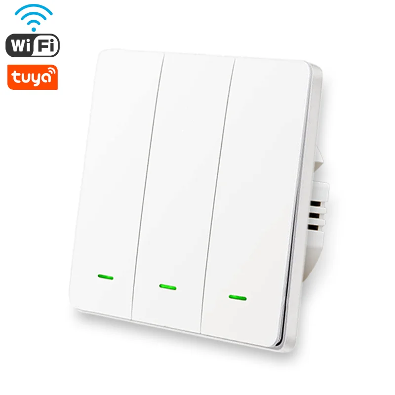 X803A WI-FI умный светильник кнопочный переключатель 1/2/3 Tuya дистанционного Управление 86 стены Панель Беспроводной переключатель Google Home приложение Smart Life Alexa - Цвет: X803A