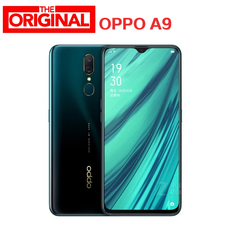 

Stock New OPPO A9 Mobile Phone 4G LTE Android 8.1 MT6771V Octa Core 6.53" 6+128G Cellphone Back Fingerprint 16MP 3D Body 4020mAh